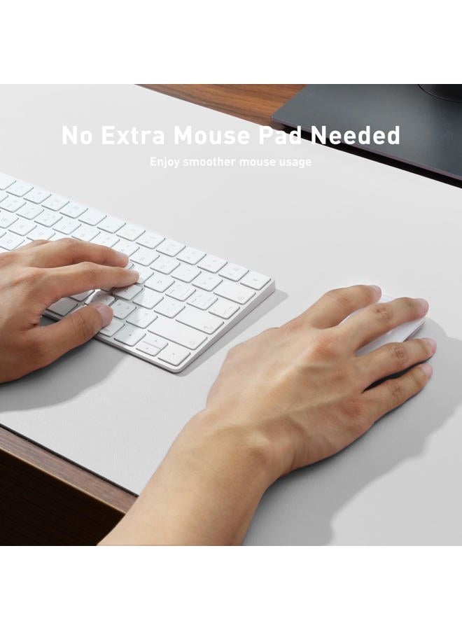 Aothia Leather Desk Pad Protector, Mouse Pad, Office Desk Mat, Non-Slip PU Leather Desk Blotter, Laptop Desk Pad, Waterproof Desk Writing Pad for Office and Home (Off-White,31.5" x 15.7") - Image 4
