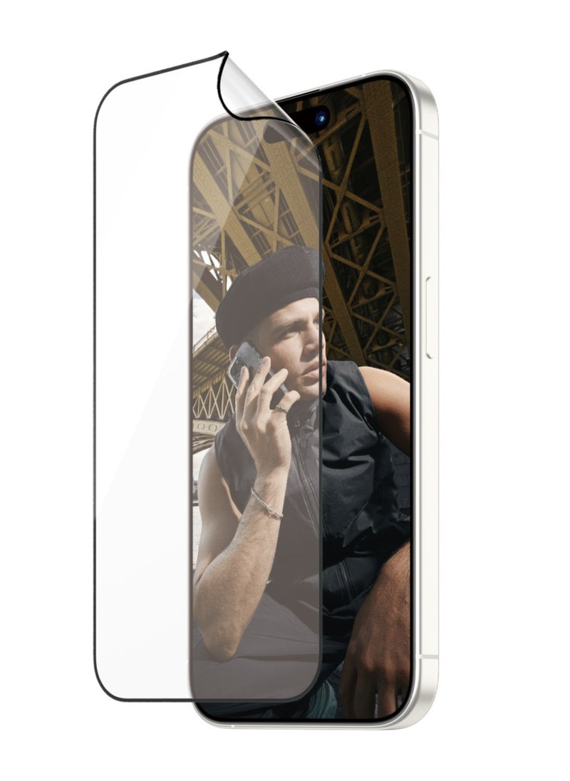 PanzerGlass - PanzerGlass™ Eco-Friendly Matrix Screen Protector for Apple iPhone 15 Pro - Protect, Prolong and Make a Difference - with mounting aid for easy installation - Image 1