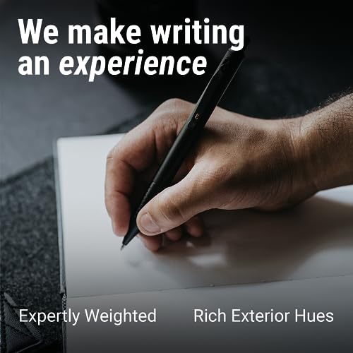 Everyman Grafton Full Click Refillable 0.7mm Gel Ink Pen, Black | Sleek Anodized Aluminum EDC Pen with Deep Grooved Grip | Smooth Writing Pocket Pen for Office, Travel, Gifting & Daily Use - Image 3