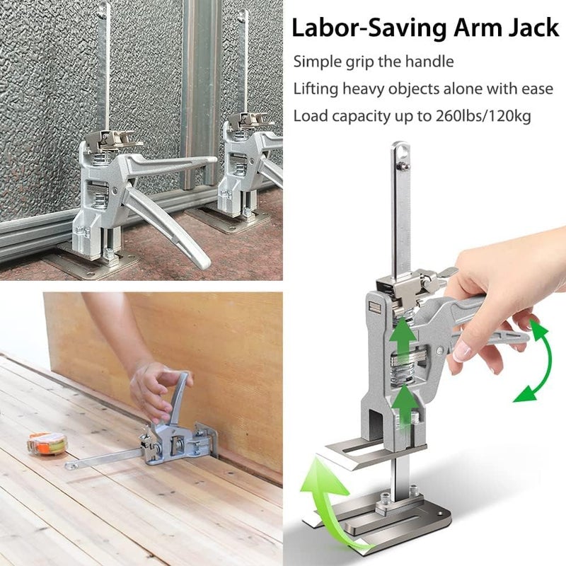 MEETOZ Labor Saving Arm Tool Jack 2 Pack, Multi-Function Height Adjustment Lifting Device That Can Support Slow & Speed Down,Suitable for Installing Cabinets,Flooring & Windows,Load 880LBS - Image 4