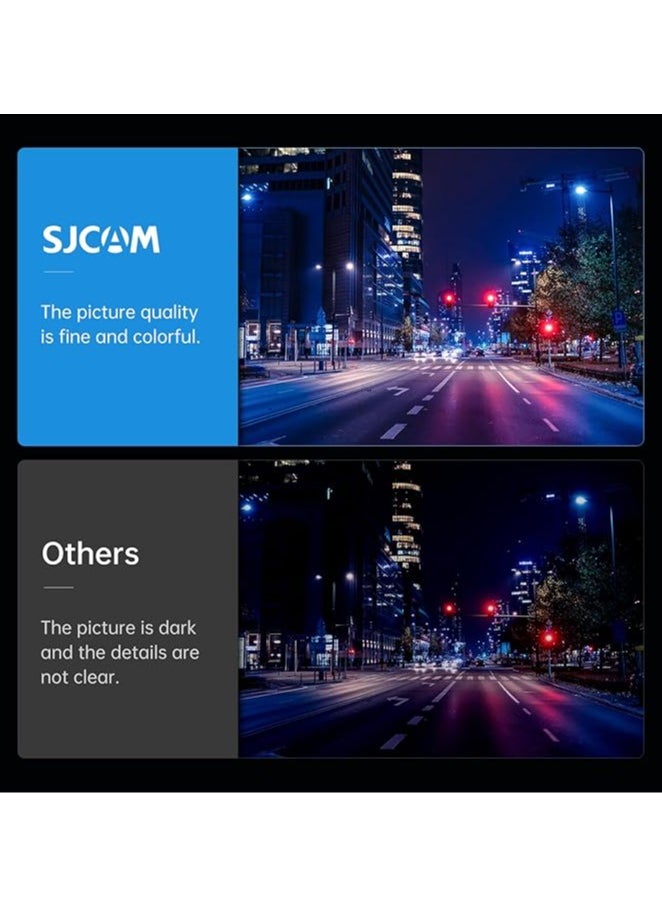 SJCAM SJCAM C300 Pocket Action Camera,4K Body Camera, Stabilization, Waterproof, Touch Screen, Small Wearable, Mini POV Camera, Removable Dual Battery, with Helmet Mount Kits, Black  - Image 3