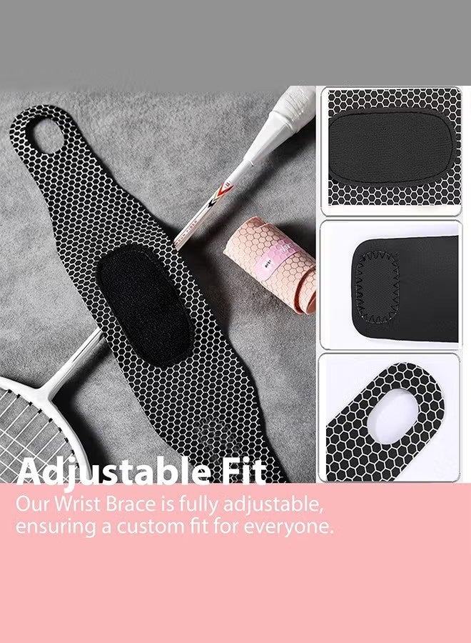 YJ Ultra-Thin Wrist Brace, Lightweight Compression Wrist Wrap Strap for Carpal Tunnel, Arthritis, Tendonitis, Sprains, Pain Relief, Adjustable Elastic Wrist Support for Workout, Sports, Tennis (Black) - Image 3