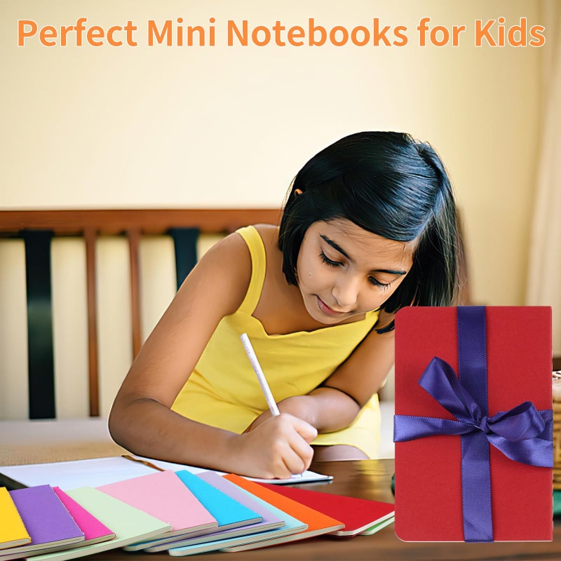 Hoiny 12 Pack Mini Pocket Notebook, 3.5 X 5.5 Inch Lined Small Journals for Kids, Colorful Cover Notepads for Traveler, Students, School Supplies, 30 Sheets/60 Pages, Memo Pad, Tiny Note Book Bulk - Image 5