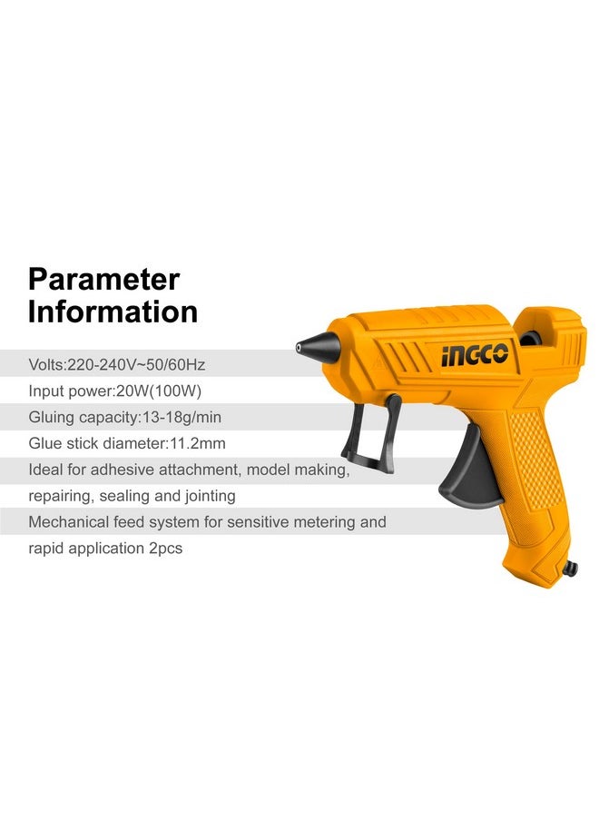 INGCO INGCO Glue Gun, Hot Glue Gun with Glue Sticks, Fast Heating, Small Glue Gun, Anti-Drip for DIY,Craft Projects, Home Repairs  - Image 5