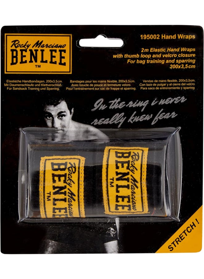 Benlee Handwraps Elastic 300Cm Black 195002/1000 @Fs - Image 2