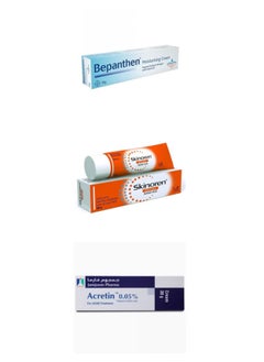 LEO Acretin 0.05% cream 30 gm + Bepanthen cream 30 gm And Skinoren cream 30 gm  - Image 1