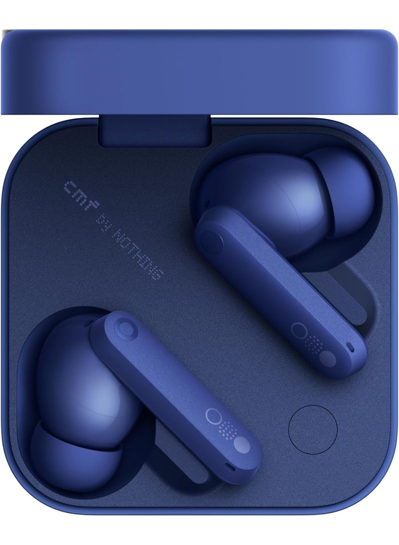 CMF by Nothing Buds Pro 2 Bluetooth Earbuds, ChatGPT Integrated, TWS with Clear Voice Technology 2.0, 50 dB Smart ANC, Up to 11 hrs Battery, Spatial Audio Effect, IP55, Blue, Middle East Version - Image 1