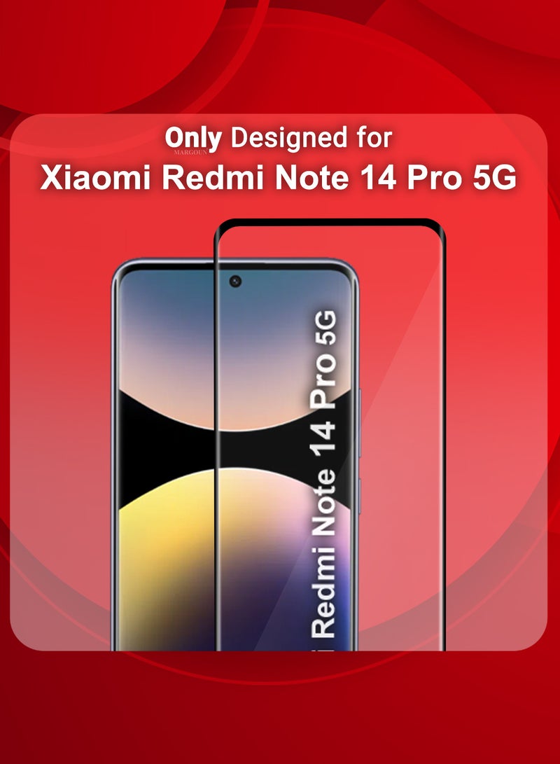 CATANES Curved Screen Protector Compatible With Xiaomi Redmi Note 14 Pro 5G Tempered Glass, Protective Film Easy Installation Bubble Free - Image 5