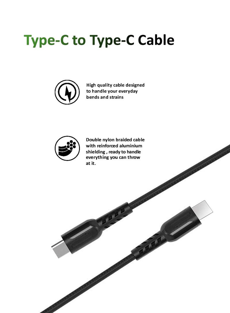 ماكس آند ماكس كابل شحن ونقل بيانات سريع من Type-C إلى Type-C PD بطول 2 متر - رأس من سبائك الألومنيوم المتين، متوافق مع MacBook Pro مقاس 14 بوصة/16 ​​بوصة، iPad Mini، Samsung S21/S22/S23 Ultra، Huawei وXiaomi - Image 3