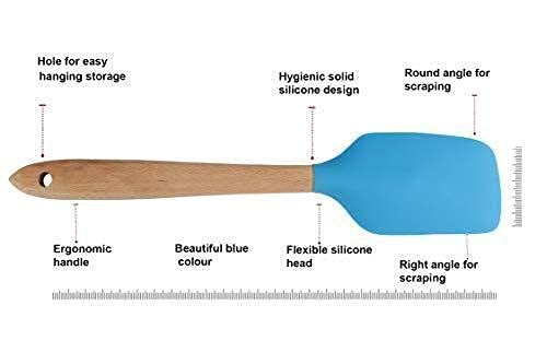faas Silicone Wooden Spatula & Silicon Brush Set for Cooking Wooden Handle Pack of 2 (Color As per Stock Availability) - Image 4
