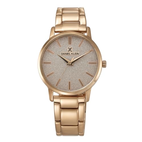 Daniel Klein Analog Glitter Rose Gold Round Dial Water-Resistant Wrist Watch for Women Girls, Ladies - DK11800-4 - Image 1
