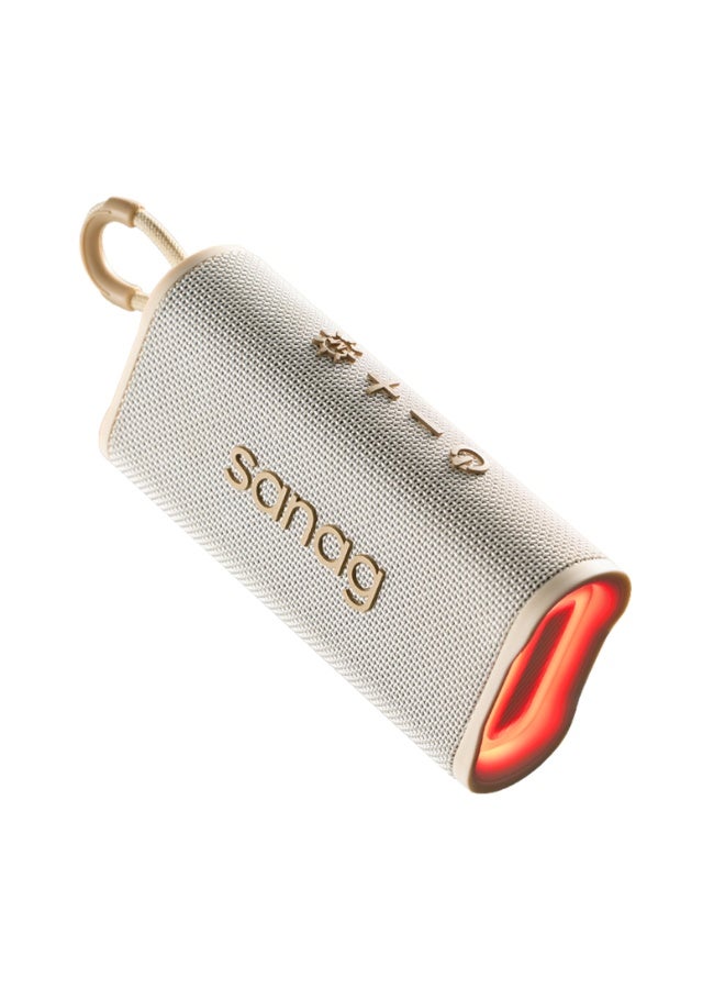 sanag M15 Portable Speaker, Dual 10W Wide Soundstage, Expert-Tuned Bass, 10-Hour All-Day Playback, IPX4 Splashproof, Bluetooth 5.3, Compact Design for Outdoor and Home, White - Image 1