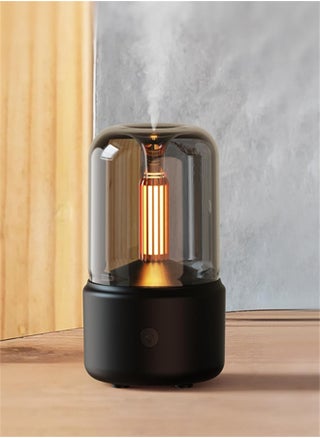Air Humidifier, Auto-Off Aromatherapy Diffuser, Portable Essential Oil Diffuser with Candle Flame, Noiseless Humidifier For Car Office Bedroom Home (Black) - pzsku/ZE6B67AFE455B14448BF4Z/45/_/1730879404/0bd52de7-2cf9-4475-b11f-34cf01efdffa