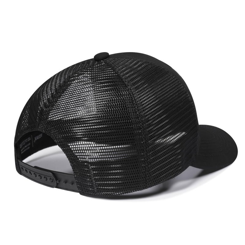 AURR American Flag Trucker Hat, Patriotic Baseball Cap for Men & Women, Breathable Mesh Adjustable Snapback, USA Flag Patch Black/Black - Image 5