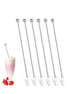 KASTWAVE Juice Paddle Drink Stirrers, 6 Pcs 7.6 inch Stainless Steel Coffee Stirrers, Small Rectangular Paddles Reusable Beverage Swizzle Stick for Party Home Office  - Image 1
