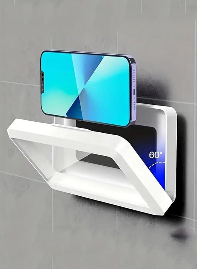 Waterproof Shower Phone Holder with 360° Rotation,Shower Phone Wall Mount Holder Bathroom Case， Adjustable Wall Mounted Phone Case with Touch Screen for Bathroom Mirror Bathtub Kitchen, Compatible with Up to 6.8" Cell Phones  - Image 2
