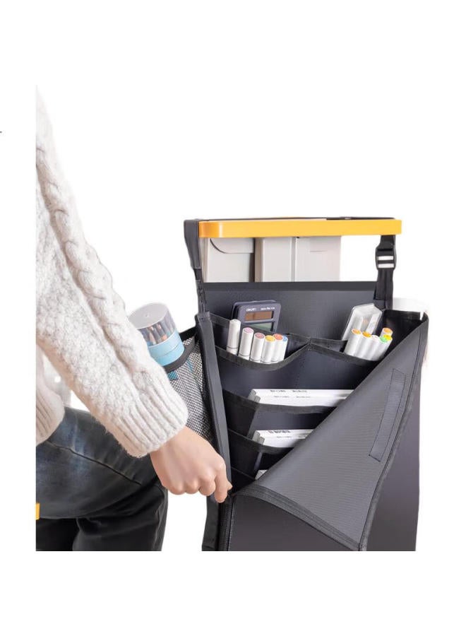 Deli Desk Book Holder, Dust-Proof Book Hanging Bag, Upgraded Cross-Storage Desk Hanging Bag, Book Bag, Student Book Storage Organizer, Black New Year'S Gift - Image 1