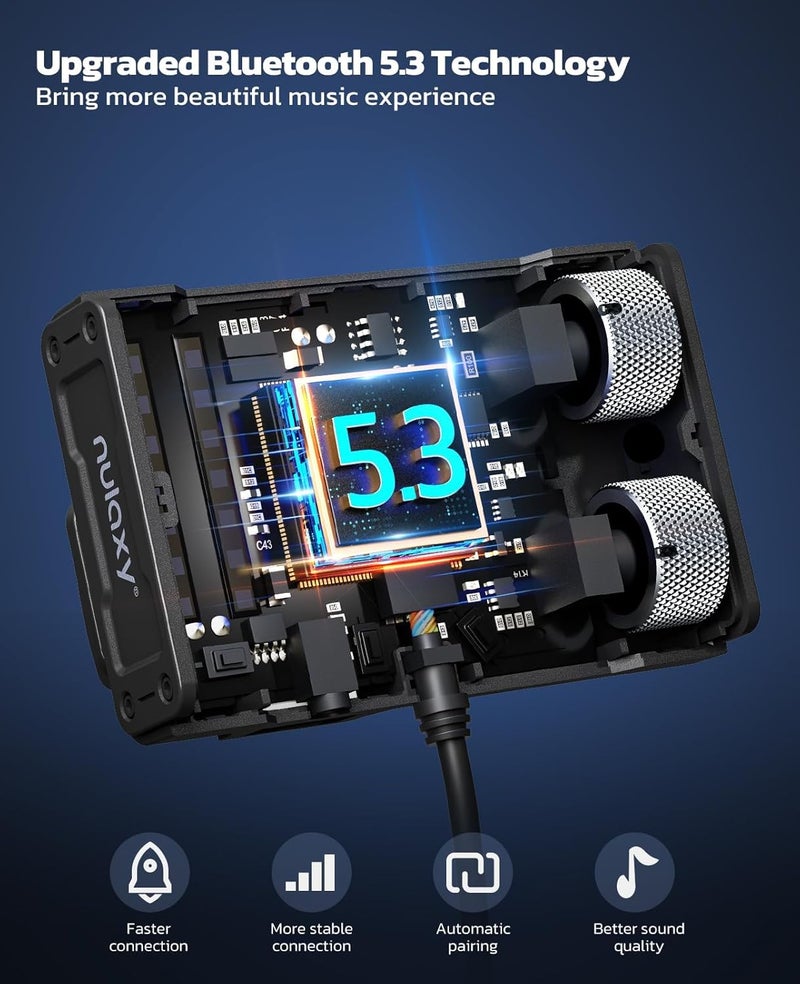 Nulaxy Bluetooth 5.3 FM Transmitter for Car with 20W PD & 18W QC, Deep Bass, Hi-Fi Stereo, Handsfree Calls, and Noise Cancellation - Image 3