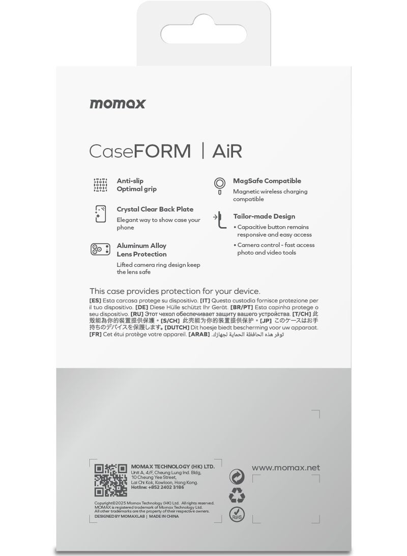 Momax غطاء كاميرا تحكم مغناطيسي من CaseForm Air لجهاز iPhone 17 (2025) متوافق مع MagSafe - أسود - Image 5