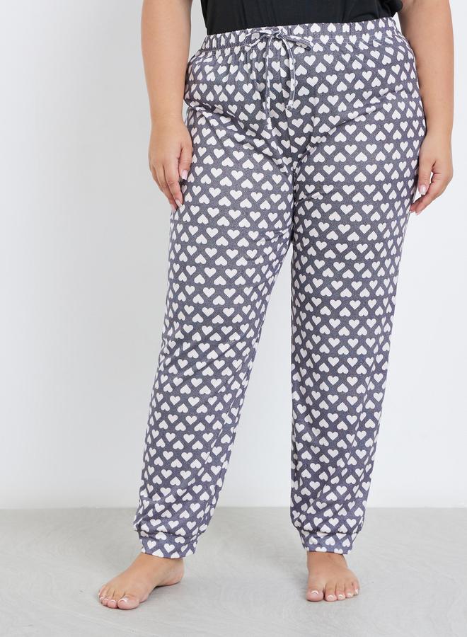 ستايلي طقم من بنطال بيجاما وتيشيرت بمقاس كبير - Image 5