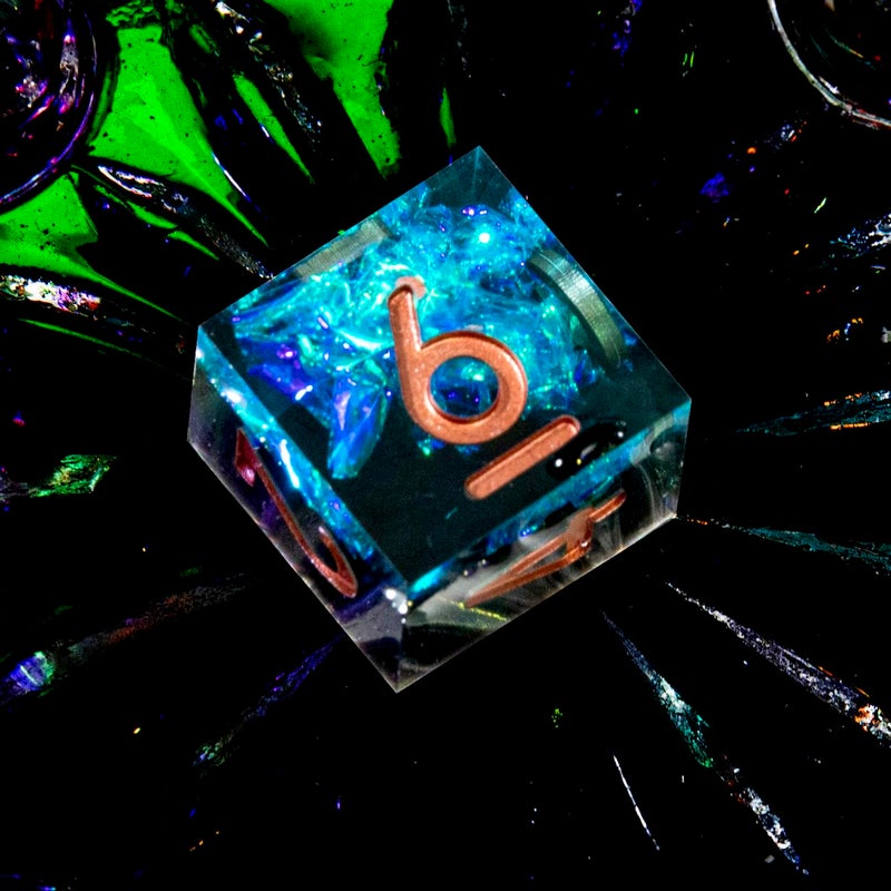 YEMEKO Sharp Edge DND Dice Set Handmade 7 Accessories Dice for Dungeons and Dragons TTRPG Games, Multi-Sided RPG Polyhedral Resin Sharp Edge Dice Roleplaying Games - Image 5