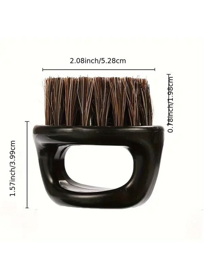 Black Mens Beard Brush Professional Barbering Grooming Tool Neck Face Duster - Image 5