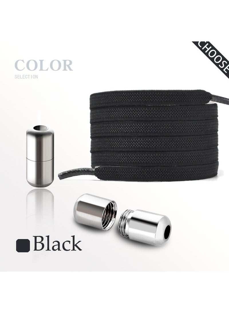 SYOSI 6 Pairs No Tie Elastic Laces with Quick Release, Elastic Shoelaces with Metal Clasps Buckles, Adjustable Lock Tieless Shoe Laces Replacement for Trainers Walking Hiking All Shoes for Kids Adults - Image 2