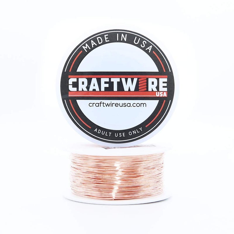 Craftwire USA Solid Bare Copper Wire Round,Bright,Dead Soft,150 Feet 28 Gauge (Choose 25 to 100 Ft,10 to 30 Ga.),28 Gauge-150 Feet Spool - Image 1