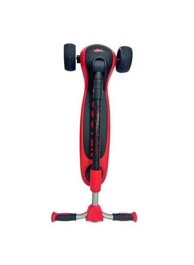 3-Wheel Scooter for Big Kids & Teenagers – Extra Wide Deck, 4-Level Adjustable Handlebar, Foldable Design – LED Flashing PU Wheels – Lean-to-Steer Glider Scooter – Ages 6–18 – Premium Alloy Build – Best Gift for Boys & Girls - Image 3