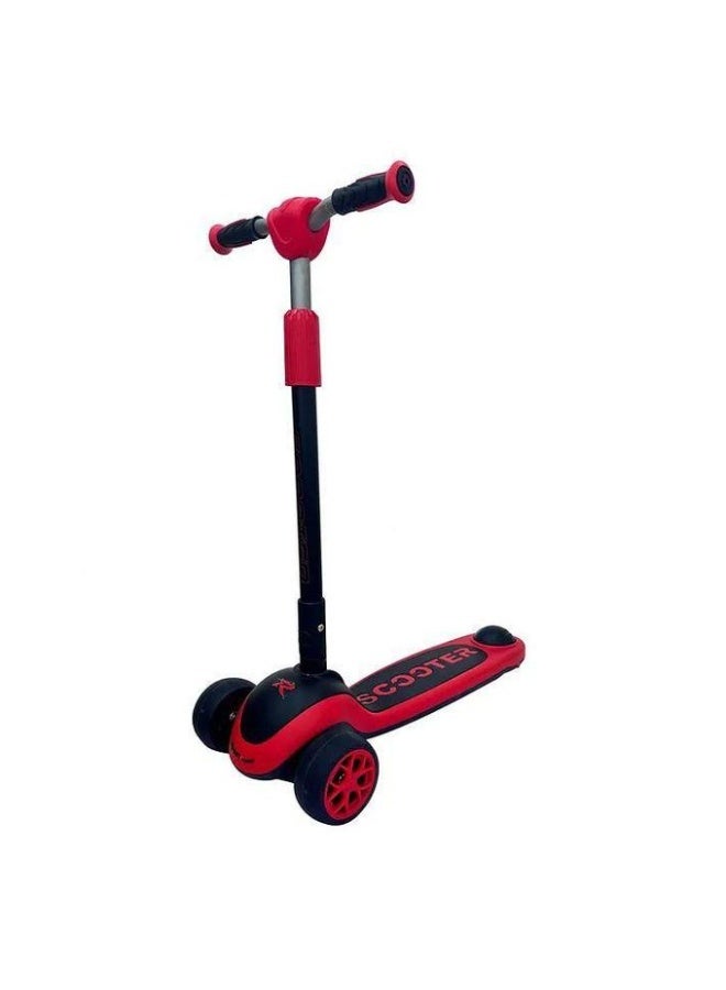 3-Wheel Scooter for Big Kids & Teenagers – Extra Wide Deck, 4-Level Adjustable Handlebar, Foldable Design – LED Flashing PU Wheels – Lean-to-Steer Glider Scooter – Ages 6–18 – Premium Alloy Build – Best Gift for Boys & Girls - Image 1