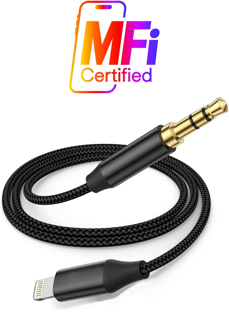 ProOne ProOne PCA48 Lightning to 3.5mm Audio Cable Compatible with iPhone 13/12/11/XR/XS/X/8/7/6 Plus/SE 2, iPad  - Image 1