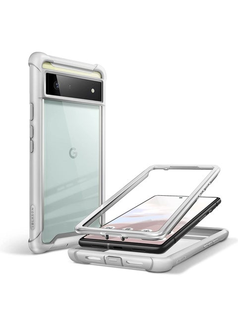 سلسلة آريس مصممة لجراب Google Pixel 6 (2021) ، جراب ممتص للصدمات شفاف بطبقتين بدون واقي شاشة مدمج (رمادي)
