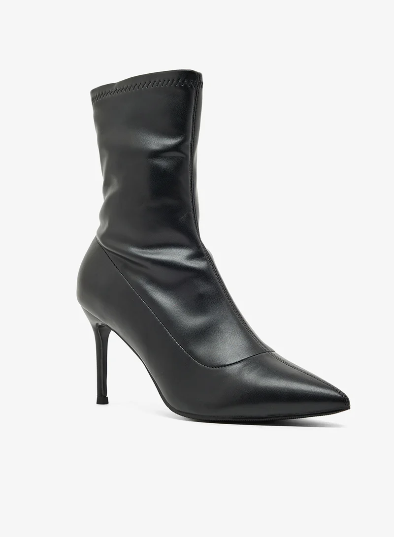 ELLA Pointed Toe Stiletto Heel Mid Calf Boots