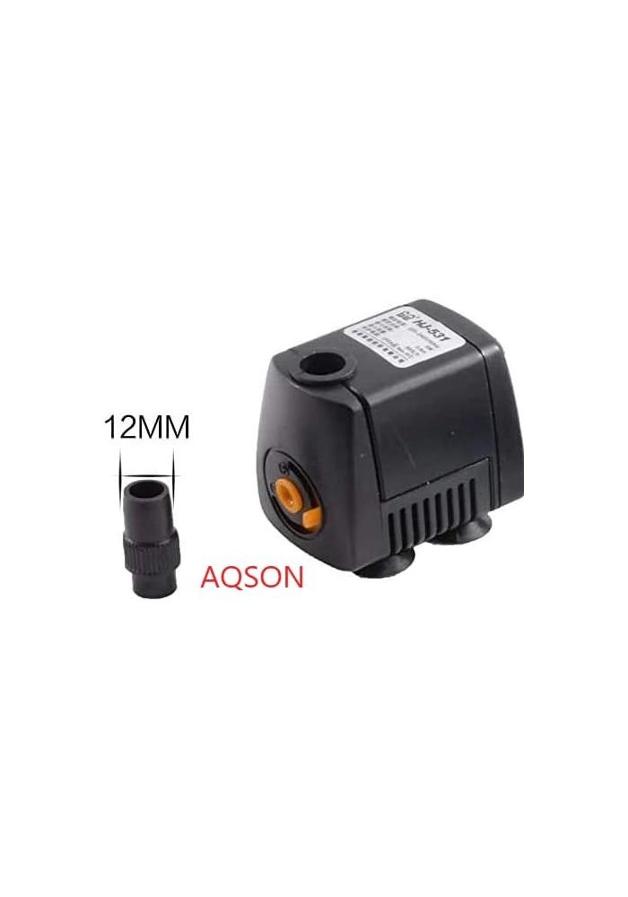 AQ AQSON AQSON Italian 7W Submersible Water Pump - 550L/H (145GPH Lift 0.9M) for Fountain, Aquarium, Pond, Hydroponics - Image 3
