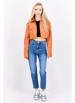 PUBLIC DESIRE Women Solid Motorcycle Jacket, Rust  - Image 4