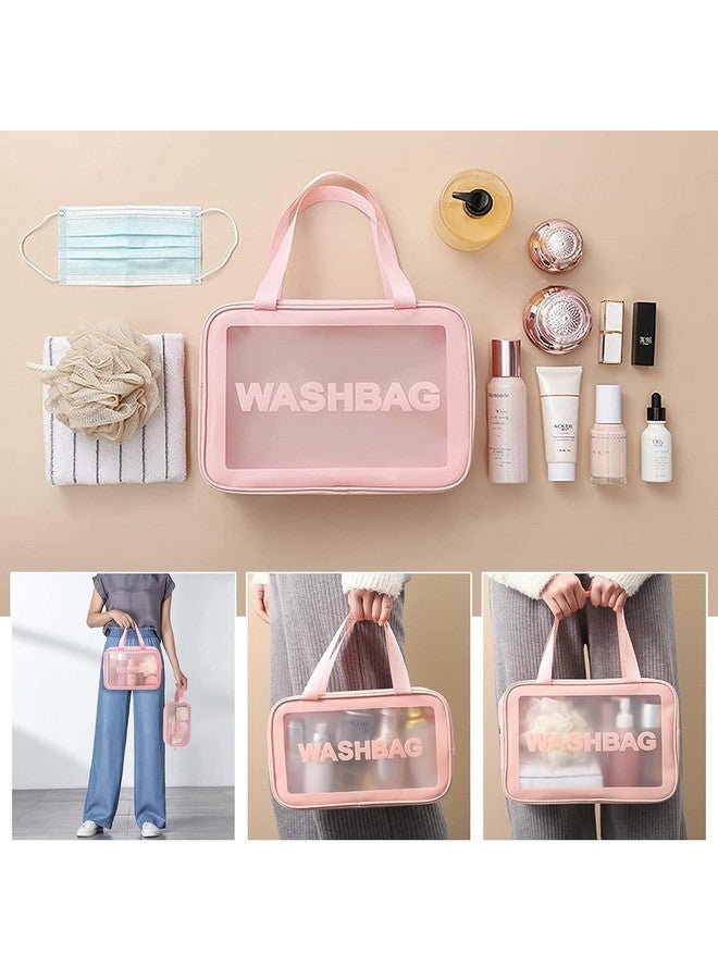 SKYWORK Toiletries Bag for Women Clear Wash Bag Set,3 Pcs Cosmetics Bag,WashBags for Travelling Makeup Bags Vacation Bathroom Organizer for Women and Girls, Black, Travel Wash Bag - Image 4