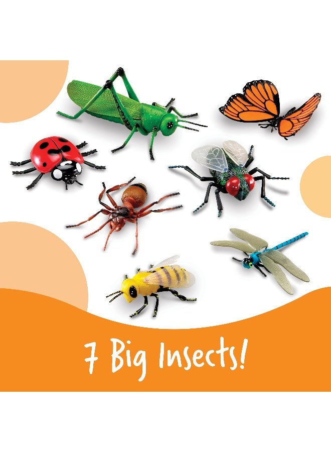 Learning Resources Jumbo Insects (7-Piece Set, Oversized Plastic Bugs, Multi-Color, Ages 3+) - Image 2