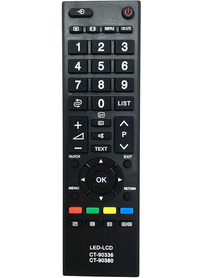 ELTRAZONE CT-90336 / CT-90380 Replacement Remote for Toshiba HDMI LED TVs – Compatible with 23PB200, 29PB200, 32PB200, 40PB200, 29PB202, 32PU200, 40PU200 Series & More | Easy Setup | Long Range – Black - Image 1