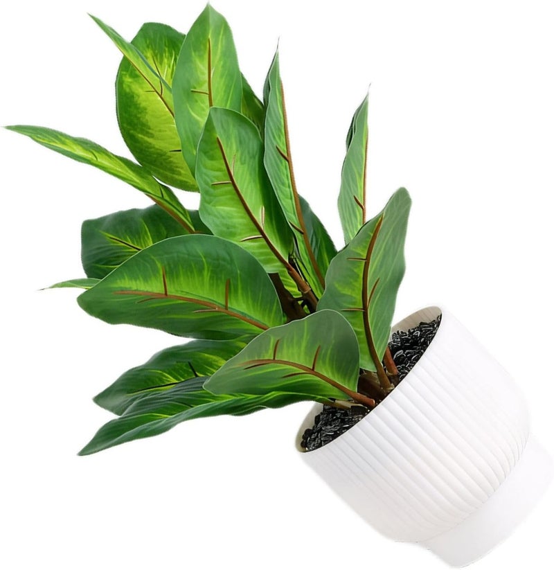 Artificial Green Plant Decoration for Indoor Spaces, Realistic Plants in Pots for Home Office and Commercial Use - Image 1