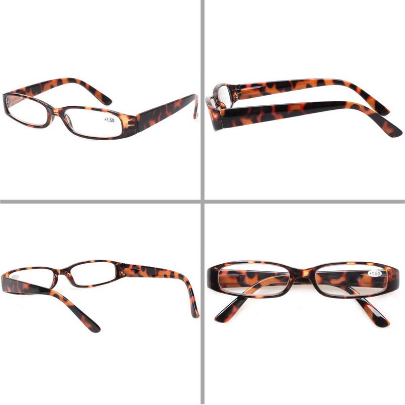 Kerecsen Reading Glasses 5 Pairs Ladies Fashion Spring Hinge Readers For Women (5 Mix Color  1.5) - Image 4