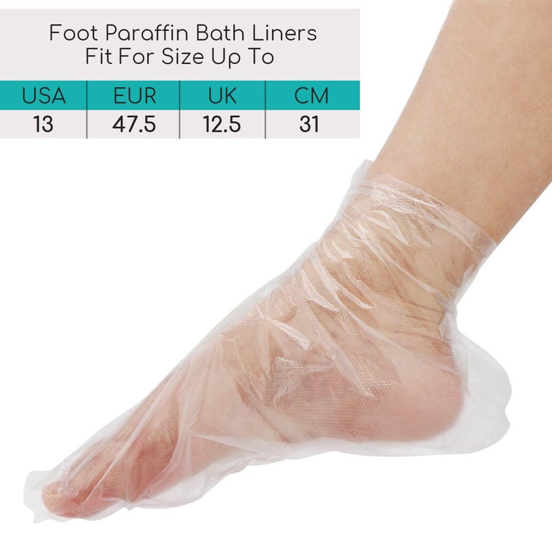 Segbeauty 200pcs Paraffin Wax Bath Liners, Plastic Socks for Moisturizing, Paraffin Baths Gloves for Hand, Foot Covers Pedicure Bags for Feet Thermal Hot Wax thera-py SPA Paraffin Wax Machine - Image 5