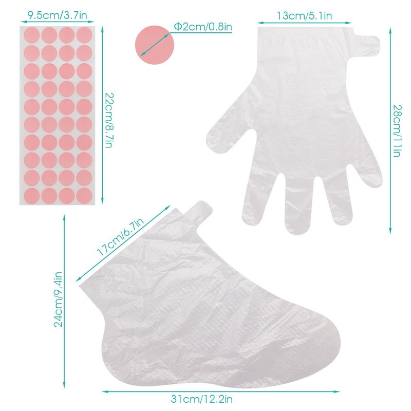 Segbeauty 200pcs Paraffin Wax Bath Liners, Plastic Socks for Moisturizing, Paraffin Baths Gloves for Hand, Foot Covers Pedicure Bags for Feet Thermal Hot Wax thera-py SPA Paraffin Wax Machine - Image 3