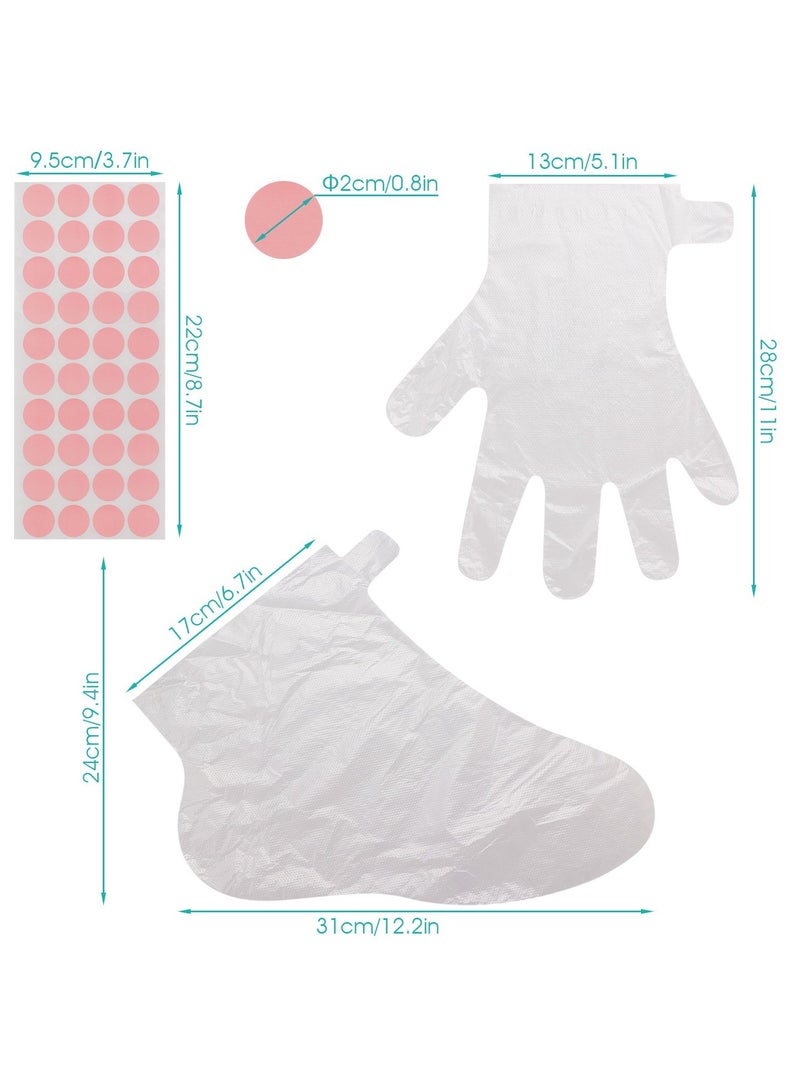 Segbeauty Segbeauty 200pcs Paraffin Wax Bath Liners, Plastic Socks for Moisturizing, Paraffin Baths Gloves for Hand, Foot Covers Pedicure Bags for Feet Thermal Hot Wax thera-py SPA Paraffin Wax Machine  - Image 2