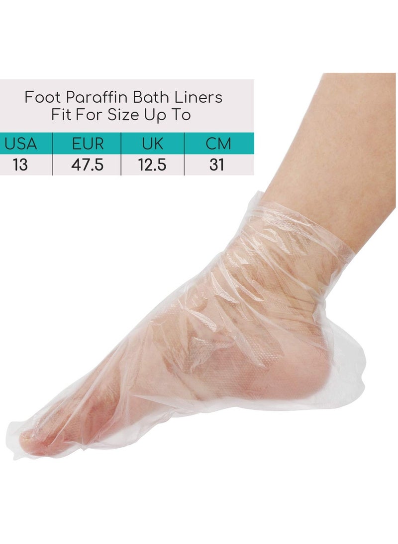 Segbeauty Segbeauty 200pcs Paraffin Wax Bath Liners, Plastic Socks for Moisturizing, Paraffin Baths Gloves for Hand, Foot Covers Pedicure Bags for Feet Thermal Hot Wax thera-py SPA Paraffin Wax Machine  - Image 3