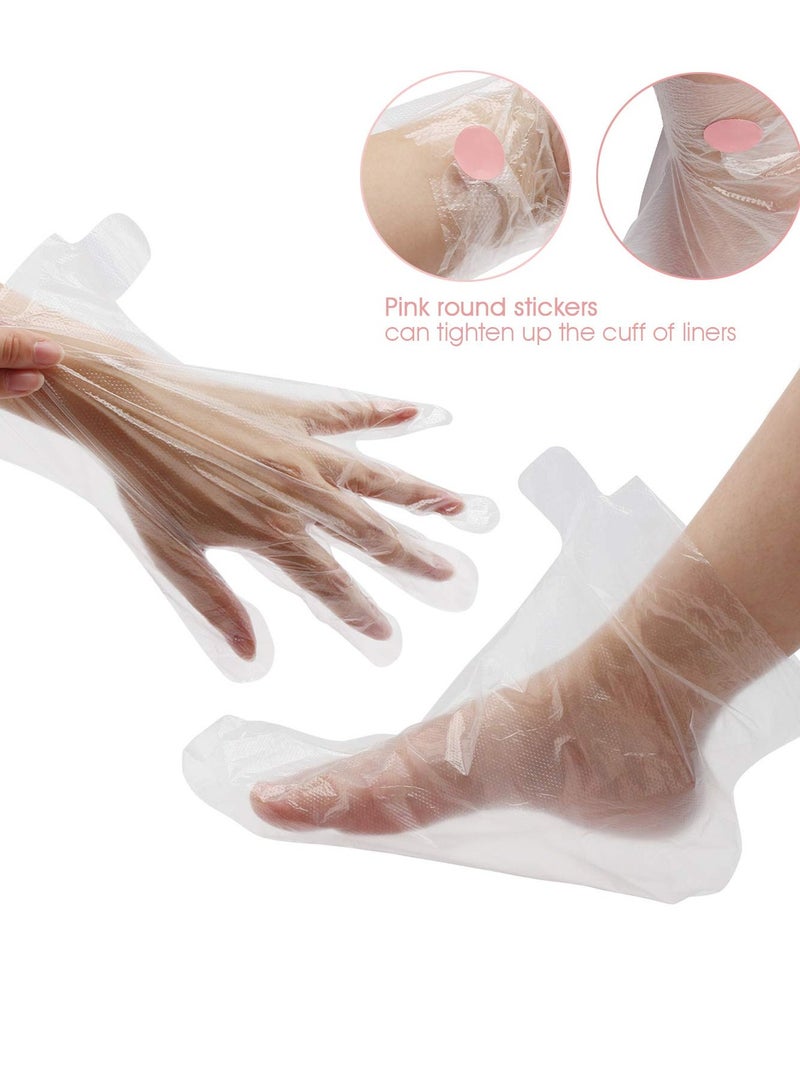 Segbeauty Segbeauty 200pcs Paraffin Wax Bath Liners, Plastic Socks for Moisturizing, Paraffin Baths Gloves for Hand, Foot Covers Pedicure Bags for Feet Thermal Hot Wax thera-py SPA Paraffin Wax Machine  - Image 4