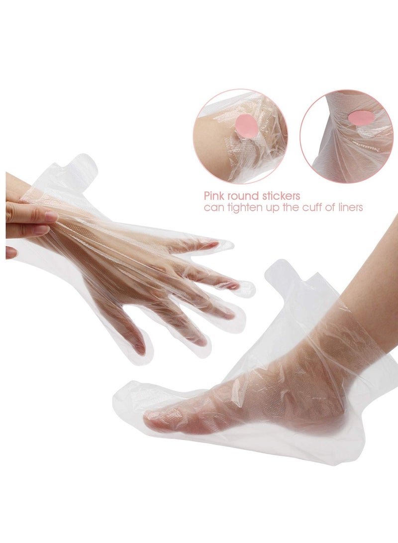 Segbeauty Segbeauty 200pcs Paraffin Wax Bath Liners, Plastic Socks for Moisturizing, Paraffin Baths Gloves for Hand, Foot Covers Pedicure Bags for Feet Thermal Hot Wax thera-py SPA Paraffin Wax Machine  - Image 5