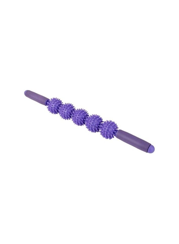 Fitness Massage Roller Balls Stick, Relieve Muscles Pains Point Therapy Massage Balls, Yoga Massager, Ergonomic Padded Grip With 5 Spiky