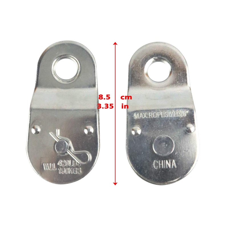 Nxtop Zinc Plated Fixed Single Pulley Fixed Eye Steel Pulley 1-1/2" (2 Pack) - Image 5