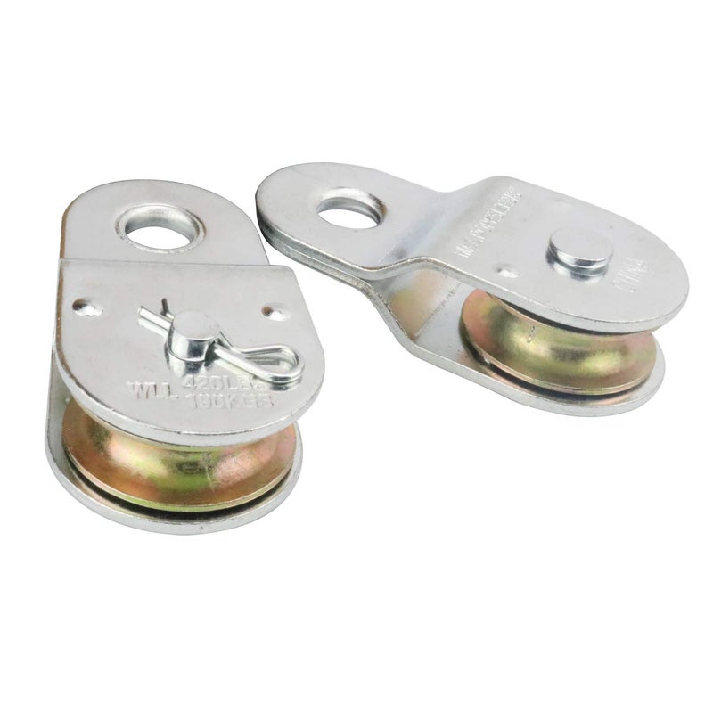 Nxtop Zinc Plated Fixed Single Pulley Fixed Eye Steel Pulley 1-1/2" (2 Pack) - Image 4