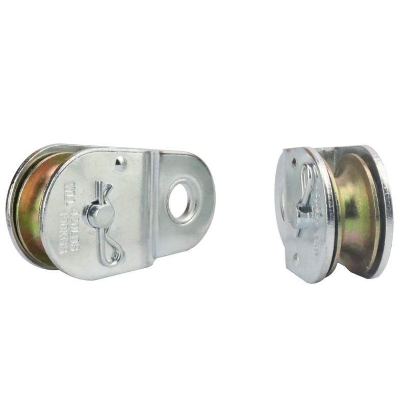 Nxtop Zinc Plated Fixed Single Pulley Fixed Eye Steel Pulley 1-1/2" (2 Pack) - Image 3